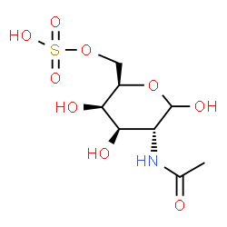ChemSpider 2D Image | 2-Acetamido-2-deoxy-6-O-sulfo-D-galactopyranose | C8H15NO9S