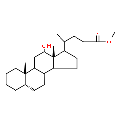 ChemSpider 2D Image | Methyl (5beta,8xi,9xi,10alpha,13alpha,14xi,17xi,20xi)-12-hydroxycholan-24-oate | C25H42O3