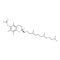 ChemSpider 2D Image | (2R)-2,5,7,8-Tetramethyl-2-(4,8,12-trimethyltridecyl)-3,4-dihydro-2H-chromen-6-yl acetate | C31H52O3