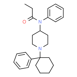 ChemSpider 2D Image | N-Phenyl-N-[1-(1-phenylcyclohexyl)-4-piperidinyl]propanamide | C26H34N2O