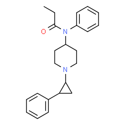 ChemSpider 2D Image | N-Phenyl-N-[1-(2-phenylcyclopropyl)-4-piperidinyl]propanamide | C23H28N2O