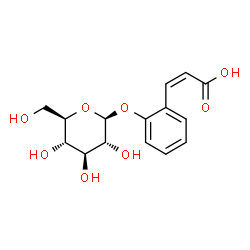 ChemSpider 2D Image | (2Z)-3-[2-(beta-D-Glucopyranosyloxy)phenyl]acrylic acid | C15H18O8