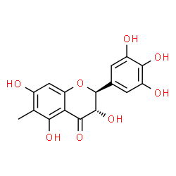 ChemSpider 2D Image | (2S,3S)-3,5,7-Trihydroxy-6-methyl-2-(3,4,5-trihydroxyphenyl)-2,3-dihydro-4H-chromen-4-one | C16H14O8