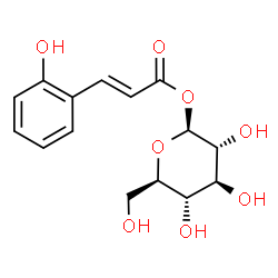 ChemSpider 2D Image | 1-O-[(2E)-3-(2-Hydroxyphenyl)-2-propenoyl]-beta-D-glucopyranose | C15H18O8