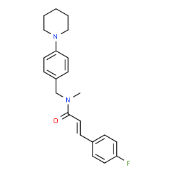 ChemSpider 2D Image | (2E)-3-(4-Fluorophenyl)-N-methyl-N-[4-(1-piperidinyl)benzyl]acrylamide | C22H25FN2O