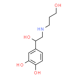 ChemSpider 2D Image | 4-{1-Hydroxy-2-[(3-hydroxypropyl)amino]ethyl}-1,2-benzenediol | C11H17NO4