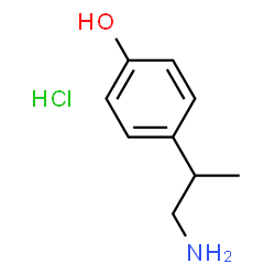 ChemSpider 2D Image | 4-(1-aminopropan-2-yl)phenol hydrochloride | C9H14ClNO