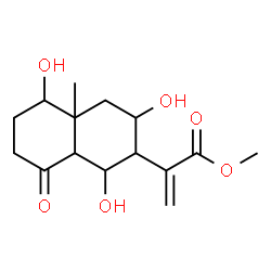 ChemSpider 2D Image | Methyl 2-(1,3,5-trihydroxy-4a-methyl-8-oxodecahydro-2-naphthalenyl)acrylate | C15H22O6
