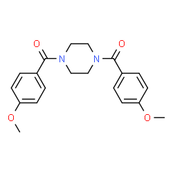 ChemSpider 2D Image | 1,4-bis(4-methoxybenzoyl)piperazine | C20H22N2O4