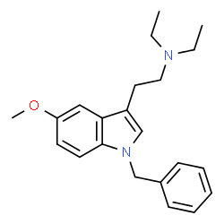 ChemSpider 2D Image | 2-(1-Benzyl-5-methoxy-1H-indol-3-yl)-N,N-diethylethanamine | C22H28N2O