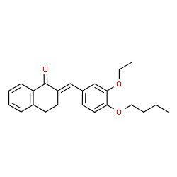 ChemSpider 2D Image | (2E)-2-(4-Butoxy-3-ethoxybenzylidene)-3,4-dihydro-1(2H)-naphthalenone | C23H26O3