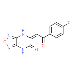 ChemSpider 2D Image | (6E)-6-[2-(4-Chlorophenyl)-2-oxoethylidene]-1,6-dihydro[1,2,5]oxadiazolo[3,4-b]pyrazin-5(3H)-one | C12H7ClN4O3