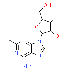 ChemSpider 2D Image | 2-Methyl-9-pentofuranosyl-9H-purin-6-amine | C11H15N5O4