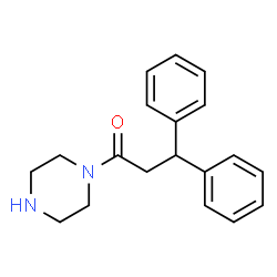 ChemSpider 2D Image | 1-(3,3-diphenylpropionyl)piperazine | C19H22N2O
