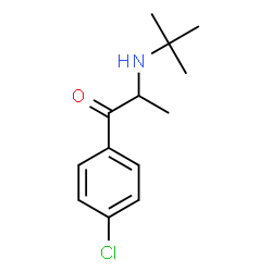 ChemSpider 2D Image | 1-(4-Chlorophenyl)-2-[(2-methyl-2-propanyl)amino]-1-propanone | C13H18ClNO