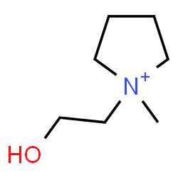 ChemSpider 2D Image | 1-(2-Hydroxyethyl)-1-methylpyrrolidinium | C7H16NO