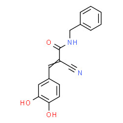 ChemSpider 2D Image | N-Benzyl-2-cyano-3-(3,4-dihydroxyphenyl)acrylamide | C17H14N2O3