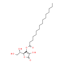 ChemSpider 2D Image | (2S)-2-[(1S)-1,2-Dihydroxyethyl]-4-hydroxy-5-oxo-2,5-dihydro-3-furanyl palmitate | C22H38O7