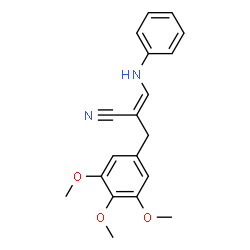 ChemSpider 2D Image | (2Z)-3-Anilino-2-(3,4,5-trimethoxybenzyl)acrylonitrile | C19H20N2O3