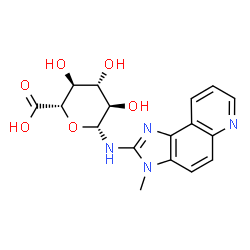 ChemSpider 2D Image | N-(3-Methyl-3H-imidazo[4,5-f]quinolin-2-yl)-beta-D-glucopyranuronosylamine | C17H18N4O6