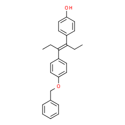 ChemSpider 2D Image | 4-{(3E)-4-[4-(Benzyloxy)phenyl]-3-hexen-3-yl}phenol | C25H26O2
