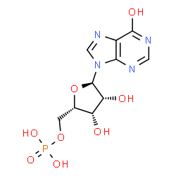 ChemSpider 2D Image | 9-(5-O-Phosphono-alpha-L-lyxofuranosyl)-1,9-dihydro-6H-purin-6-one | C10H13N4O8P