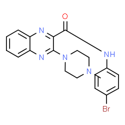 ChemSpider 2D Image | N-(4-Bromophenyl)-3-(4-methyl-1-piperazinyl)-2-quinoxalinecarboxamide | C20H20BrN5O