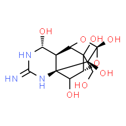 ChemSpider 2D Image | (5alpha,6xi,7beta,8xi)-Tetrodotoxin | C11H17N3O8