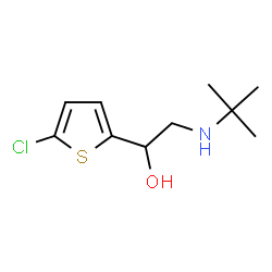 ChemSpider 2D Image | 1-(5-Chloro-2-thienyl)-2-[(2-methyl-2-propanyl)amino]ethanol | C10H16ClNOS