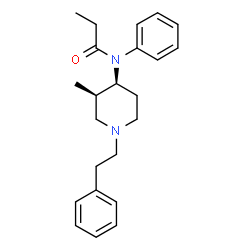 ChemSpider 2D Image | N-[(3R,4S)-3-Methyl-1-(2-phenylethyl)-4-piperidinyl]-N-phenylpropanamide | C23H30N2O