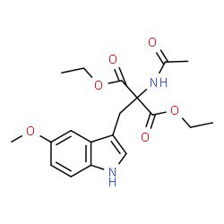 ChemSpider 2D Image | Diethyl acetamido[(5-methoxy-1H-indol-3-yl)methyl]malonate | C19H24N2O6
