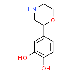 ChemSpider 2D Image | 4-(2-Morpholinyl)-1,2-benzenediol | C10H13NO3