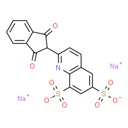 ChemSpider 2D Image | DISODIUM 2-(1,3-DIOXOINDEN-2-YL)QUINOLINE-6,8-DISULFONATE | C18H9NNa2O8S2