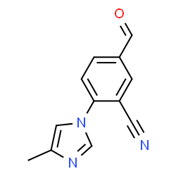 ChemSpider 2D Image | 5-Formyl-2-(4-methyl-1H-imidazol-1-yl)benzonitrile | C12H9N3O