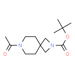 ChemSpider 2D Image | tert-Butyl-7-acetyl-2,7-diazaspiro[3.5]nonan-2-carboxylat | C14H24N2O3