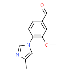 ChemSpider 2D Image | 3-Methoxy-4-(4-methyl-imidazol-1-yl)-benzaldehyde | C12H12N2O2