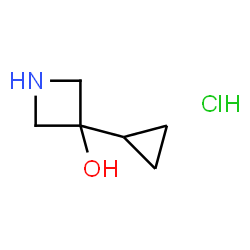 ChemSpider 2D Image | 3-cyclopropylazetidin-3-ol hydrochloride | C6H12ClNO