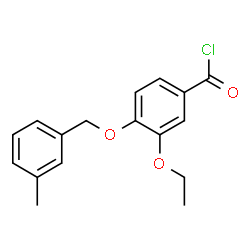 ChemSpider 2D Image | 3-Ethoxy-4-[(3-methylbenzyl)oxy]benzoyl chloride | C17H17ClO3