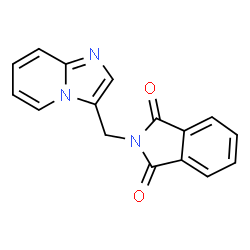 ChemSpider 2D Image | 2-(Imidazo[1,2-a]pyridin-3-ylmethyl)-1H-isoindole-1,3(2H)-dione | C16H11N3O2