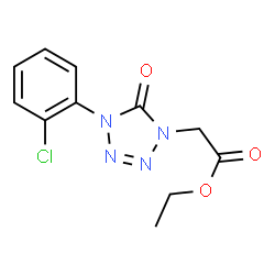 ChemSpider 2D Image | Ethyl [4-(2-chlorophenyl)-5-oxo-4,5-dihydro-1H-tetrazol-1-yl]acetate | C11H11ClN4O3