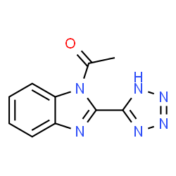 ChemSpider 2D Image | 1-[2-(1H-Tetrazol-5-yl)-1H-benzimidazol-1-yl]ethanone | C10H8N6O