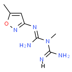 ChemSpider 2D Image | N-Methyl-N''-(5-methyl-1,2-oxazol-3-yl)imidodicarbonimidic diamide | C7H12N6O
