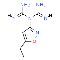 ChemSpider 2D Image | N-(5-Ethyl-1,2-oxazol-3-yl)imidodicarbonimidic diamide | C7H12N6O