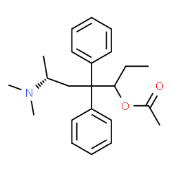 ChemSpider 2D Image | (6R)-6-(Dimethylamino)-4,4-diphenyl-3-heptanyl acetate | C23H31NO2