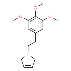 ChemSpider 2D Image | 1-[2-(3,4,5-Trimethoxyphenyl)ethyl]-2,5-dihydro-1H-pyrrole | C15H21NO3