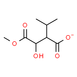 ChemSpider 2D Image | 3-Hydroxy-2-isopropyl-4-methoxy-4-oxobutanoate | C8H13O5