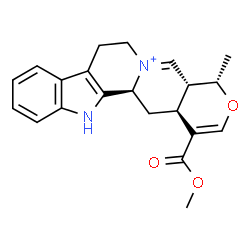 ChemSpider 2D Image | (19alpha)-16-(Methoxycarbonyl)-19-methyl-4,16,17,21-tetradehydro-18-oxayohimban-4-ium | C21H23N2O3