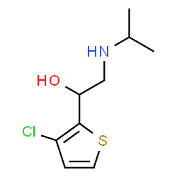 ChemSpider 2D Image | 1-(3-Chloro-2-thienyl)-2-(isopropylamino)ethanol | C9H14ClNOS