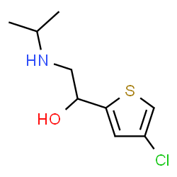 ChemSpider 2D Image | 1-(4-Chloro-2-thienyl)-2-(isopropylamino)ethanol | C9H14ClNOS
