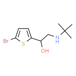 ChemSpider 2D Image | 1-(5-Bromo-2-thienyl)-2-[(2-methyl-2-propanyl)amino]ethanol | C10H16BrNOS